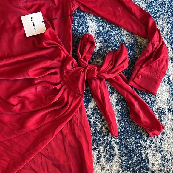 superdown Sophie Draped Mini Dress in Red Medium - Picture 6 of 8